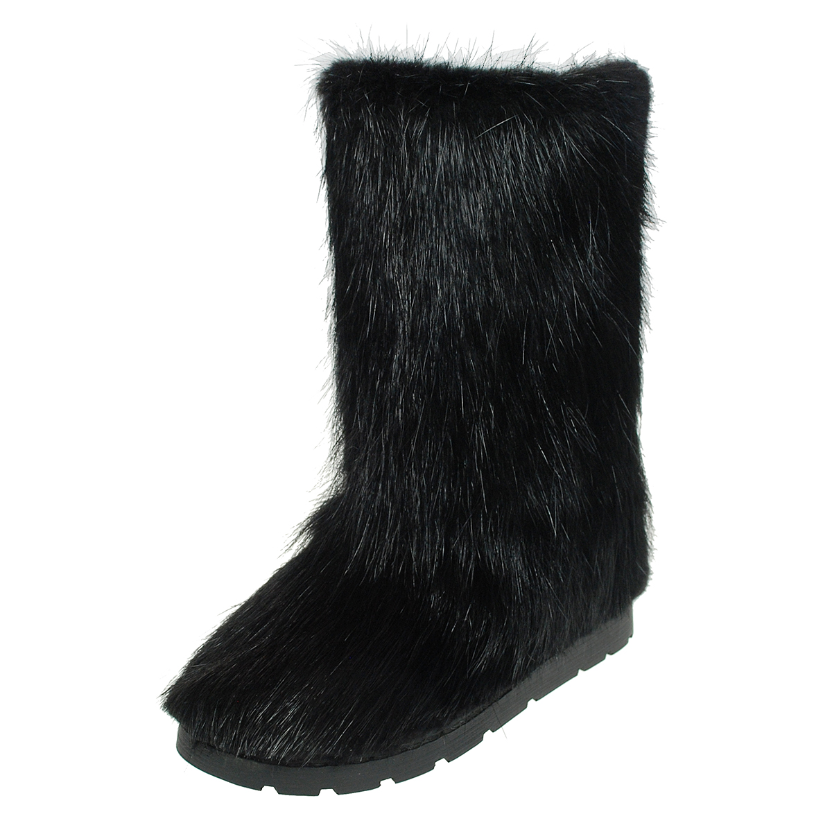 Dali High Fur Shoes (Black Nutria Fur)