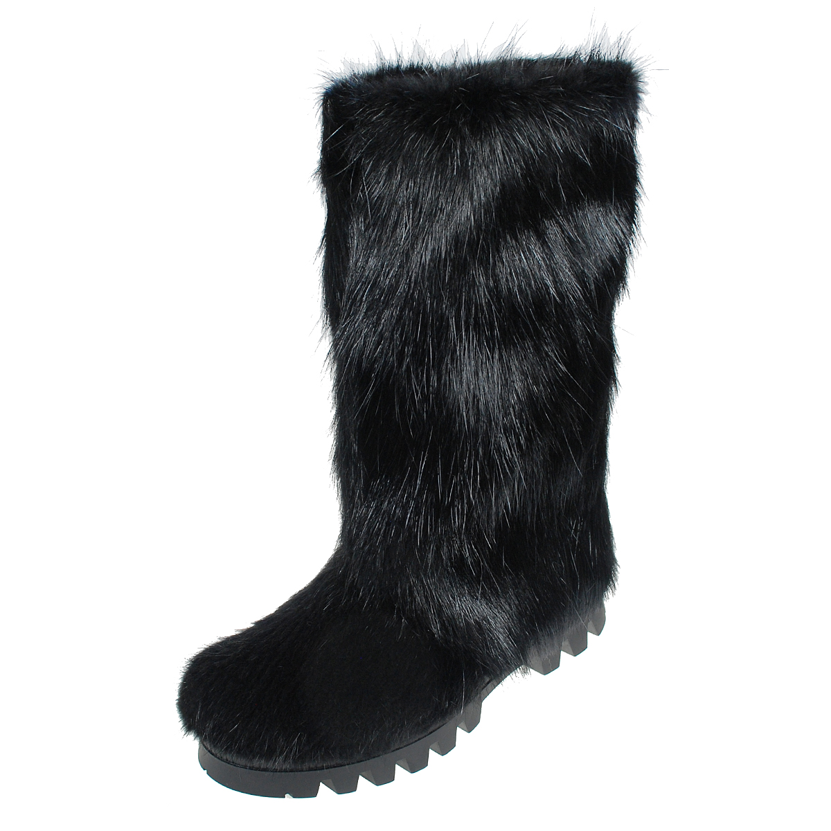 Jaeger High Fur Yeti Boots Black Nutria Fur