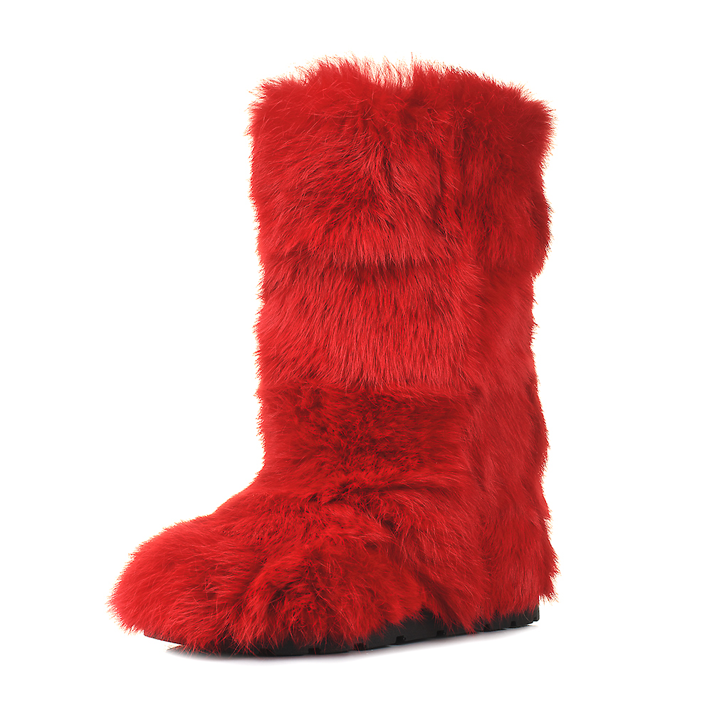 Keri Ruby High Fur Shoes (Rabbit Fur)
