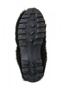 Thor Wedge High Fur Yeti Boots Black Nutria Fur