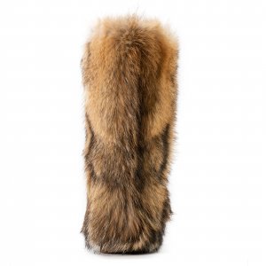 Loki High Fur Yeti Boots Natural Coyote Fur