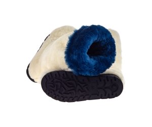 Elizabeth White High Fur Shoes (Sheepskin Fur)