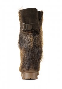 Thor Wedge High Fur Yeti Boots Natural Nutria Fur