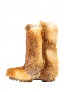 Fox High Fur Yeti Boots Natural Fox Fur