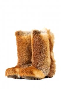 Fox High Fur Yeti Boots Natural Fox Fur