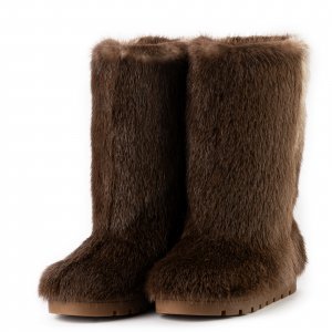 Astrid High Fur Shoes (Otter Fur)