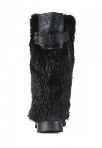 Thor Wedge High Fur Yeti Boots Beaver Black Fur 