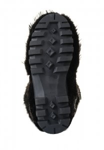 Thor Wedge High Fur Yeti Boots Beaver Black Fur 
