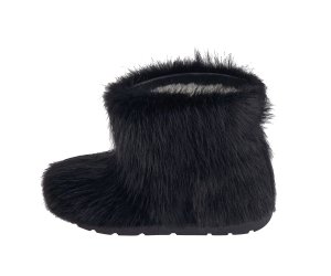 Dali Short Fur Shoes (Black Nutria Fur)