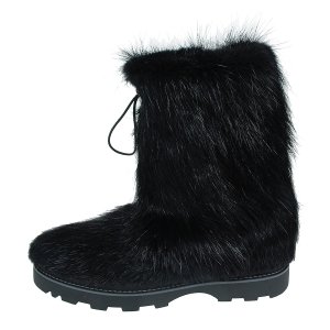 Kay High Fur Yeti Boots From Black Nutria’s Fur