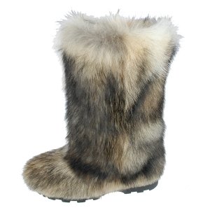 Wolf High Fur Yeti Boots Natural Wolf Fur