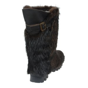 Thor Wedge High Fur Yeti Boots Beaver Brown Fur 