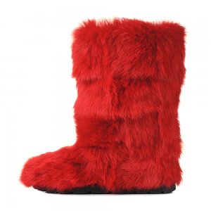 Keri Ruby High Fur Shoes (Rabbit Fur)