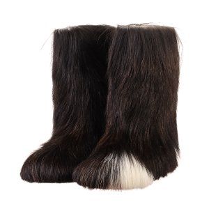 Aria High Fur Shoes (Mountain Goat Fur)