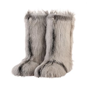 Dominica High Fur Shoes (Mountain Goatling Fur)